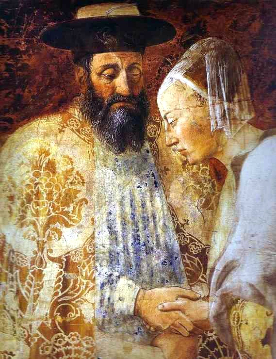12535-Piero_della_Francesca-_Legend_of_the_True_Cross_-_the_Queen_of_Sheba_Meeting_with_Solomon3B_detail