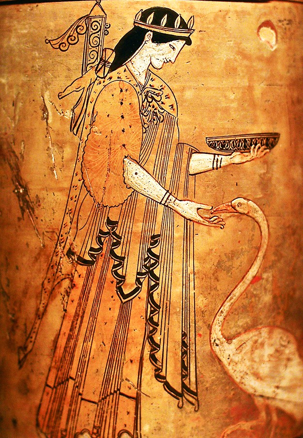 White-ground lekythos of Artemis in her representation as