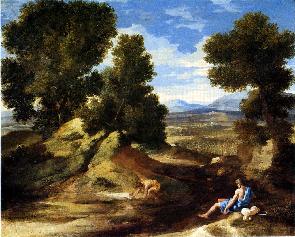 Poussin-1637-1638-Paysage_avec_homme_buvant_-__-_National_Gallery_London