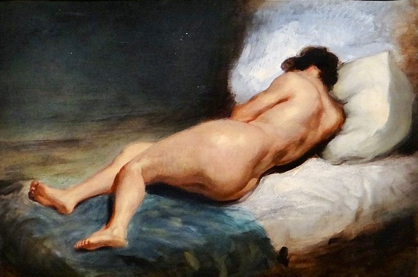 eugene-delacroix-femme-nue-allongee-vue-de-dos-reproduction-grands-maitres-peinture-sur-toile-galerie-art-artiste-peintre-copiste-professionnel-qualite-tableau