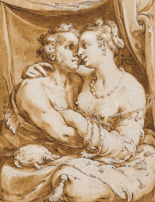 Hendrick Goltzius, Minnekozend paar